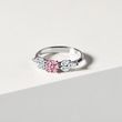 WHITE GOLD PINK DIAMOND ENGAGEMENT RING - RINGS WITH LAB-GROWN DIAMONDS - ENGAGEMENT RINGS