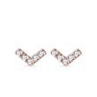 V-FÖRMIGE DIAMANTOHRRINGE AUS ROSÉGOLD - OHRRINGE DIAMANT - OHRRINGE