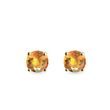 ROUND CITRINE STUD EARRINGS IN GOLD - CITRINE EARRINGS - EARRINGS