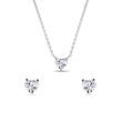 WEISSGOLDENES SET AUS HERZFÖRMIGEN DIAMANTEN - SCHMUCK SETS DIAMANT - SCHMUCK