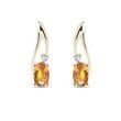 GOLDZITRINOHRRINGE MIT DIAMANTEN - OHRRINGE CITRIN - OHRRINGE