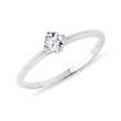 DELICATE WHITE GOLD RING WITH BRILLIANT - SOLITAIRE ENGAGEMENT RINGS - ENGAGEMENT RINGS