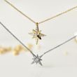 WOMEN'S DIAMOND NORTH STAR NECKLACE IN WHITE GOLD - DIAMOND NECKLACES - NECKLACES