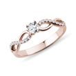 Diamond infinity Ring in Rose Gold