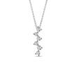 SIX DIAMOND NECKLACE IN WHITE GOLD - DIAMOND NECKLACES - NECKLACES