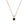 PENDENTIF EN OR ROSE AVEC DIAMANT NOIR - COLLIERS AVEC DIAMANTS - COLLIERS