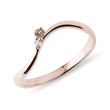 Champagne diamond ring in rose gold