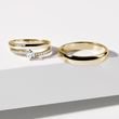 DIAMOND WEDDING RING SET IN 14K YELLOW GOLD - YELLOW GOLD WEDDING SETS - WEDDING RINGS