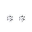 PUCES DE DIAMANT EN OR BLANC D'UN DIAMÈTRE DE 4 MM - PUCES D'OREILLES EN DIAMANT - BOUCLES D'OREILLES