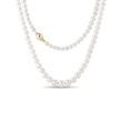 GRADUATED PEARL NECKLACE WITH YELLOW GOLD CLASP - PEARL NECKLACES - PEARL JEWELRY