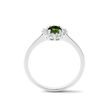 MOLDAVITE RING WITH BRILLIANTS IN WHITE GOLD - MOLDAVITE RINGS - RINGS