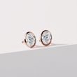 OHRRINGE MIT OVALEN LABOR-DIAMANTEN IN ROSÉGOLD - OHRSTECKER DIAMANT - OHRRINGE