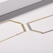 YELLOW GOLD NECKLACE WITH A MINIMAL V PENDANT - YELLOW GOLD NECKLACES - NECKLACES