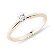 ZARTER VERLOBUNGSRING MIT DIAMANT IN GELBGOLD - VERLOBUNGSRINGE MIT BRILLANT - VERLOBUNGSRINGE