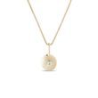 Gold Necklace Medallion with Diamond
