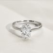 RADIANT CUT LAB GROWN DIAMOND RING IN WHITE GOLD - RINGS WITH LAB-GROWN DIAMONDS - ENGAGEMENT RINGS