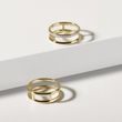 DOPPELTER DIAMANTRING AUS 14K GELBGOLD - RINGE DIAMANT - RINGE
