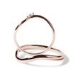 WAVE MOTIF ENGAGEMENT SET IN ROSE GOLD - ENGAGEMENT AND WEDDING MATCHING SETS - ENGAGEMENT RINGS