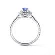 TANZANITE AND DIAMOND HALO RING IN WHITE GOLD - TANZANITE RINGS - RINGS