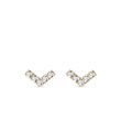 YELLOW GOLD DIAMOND V EARRINGS - DIAMOND EARRINGS - EARRINGS