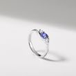 GOLDRING MIT TANSANIT UND DIAMANTEN - RINGE TANSANIT - RINGE