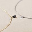 Dancing diamond necklace in white gold