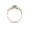 ÚCHVATNÝ PRSTEN S MODRÝM DIAMANTEM VE ŽLUTÉM 14K ZLATĚ - ZÁSNUBNÍ PRSTENY S BAREVNÝM DIAMANTEM - ZÁSNUBNÍ PRSTENY