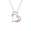 HEART PENDANT WITH DIAMONDS IN ROSE GOLD - DIAMOND NECKLACES{% if category.pathNames[0] != product.category.name %} - {% endif %}