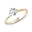 HALF-CARAT DIAMOND RING IN YELLOW GOLD - BRILLIANT CUT DIAMOND ENGAGEMENT RINGS - ENGAGEMENT RINGS