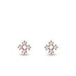 OHRRINGE MIT KNOPFVERSCHLUSS AUS 14 KT ROSÉGOLD - OHRSTECKER DIAMANT - OHRRINGE