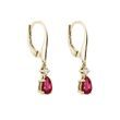RUBY AND DIAMOND CLASP EARRINGS IN YELLOW GOLD - RUBY EARRINGS - 