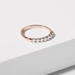 ROSE GOLD RING ENCRUSTED WITH SEVEN DIAMONDS - WOMEN'S WEDDING RINGS - WEDDING RINGS