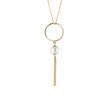 PEARL PENDANT NECKLACE IN 14K YELLOW GOLD - PEARL PENDANTS - PEARL JEWELRY