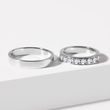 WHITE GOLD RING SET WITH DIAMONDS AND SHINY FINISH - WHITE GOLD WEDDING SETS - WEDDING RINGS