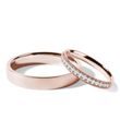 EHERINGSET AUS ROSEGOLD MIT DIAMANTEN UND EINEM SATIN-FINISH - ROSÉGOLDENE TRAURINGE IM SET - TRAURINGE