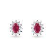 Ruby and diamond earrings in white gold