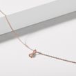 BLUMENANHÄNGER AUS ROSÉGOLD MIT ZIRKONIA - KINDER ANHÄNGER - KETTEN