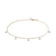 BRACELET EN OR JAUNE ET DIAMANTS DE SYNTHÈSE PERCÉS - BRACELETS AVEC DIAMANTS - BRACELETS