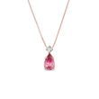 TOURMALINE PENDANT IN ROSE GOLD - TOURMALINE NECKLACES - NECKLACES