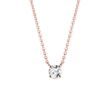 COLLIER EN OR ROSE AVEC DIAMANT TAILLE BRILLANT - COLLIERS AVEC DIAMANTS - COLLIERS