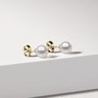 PEARL EARRING AND NECKLACE SET IN YELLOW GOLD - PEARL SETS - 