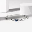 LUXURY SAPPHIRE AND DIAMOND BRACELET IN WHITE GOLD - GEMSTONE BRACELETS - BRACELETS