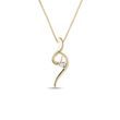 ELEGANT GOLD NECKLACE WITH A DIAMOND - DIAMOND NECKLACES - NECKLACES