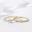 Trendy Yellow Gold Diamond Engagement Ring