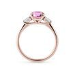 PINK LAB GROWN DIAMOND RING IN ROSE GOLD - RINGS WITH LAB-GROWN DIAMONDS - ENGAGEMENT RINGS