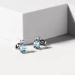 OVAL TOPAZ EARRINGS IN WHITE GOLD - TOPAZ EARRINGS - EARRINGS