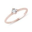 BAGUE FINE EN OR ROSE AVEC DIAMANT - SOLITAIRES - BAGUES DE FIANÇAILLES