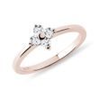 FOUR-LEAF CLOVER DIAMOND RING IN 14K ROSE GOLD - DIAMOND RINGS{% if category.pathNames[0] != product.category.name %} - {% endif %}