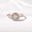 DOUBLE HALO DIAMOND RING IN ROSE GOLD - DIAMOND ENGAGEMENT RINGS - ENGAGEMENT RINGS