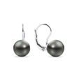 14 CT WHITE GOLD TAHITIAN PEARL EARRINGS - PEARL EARRINGS - PEARL JEWELLERY